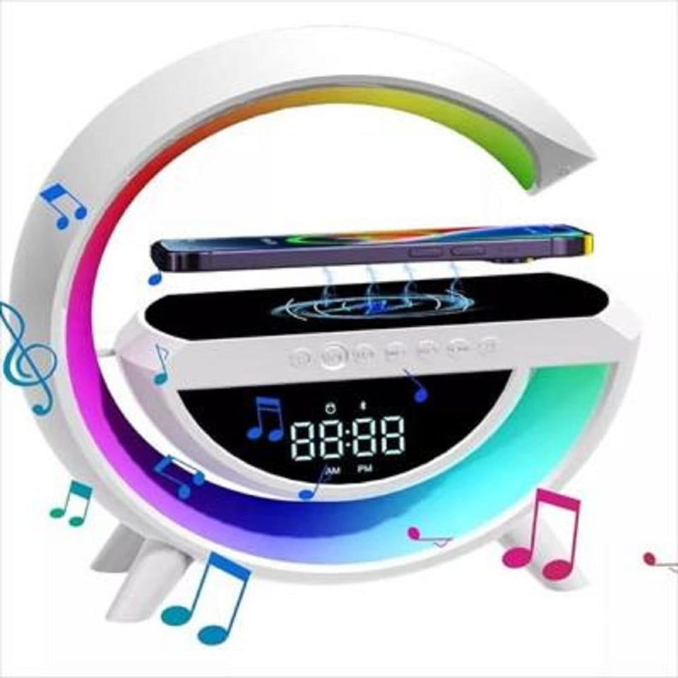 PARLANTE CARGADOR INALAMBRICO Y RELOG TIPO G